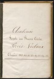 Registre des procès-verbaux des séances de l'Académie des beaux-arts. 1843-1850