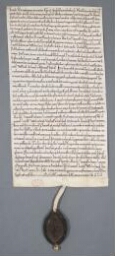 Charte de Geoffroy, évêque de Senlis, contenant trois donations aux religieux de Chaalis
