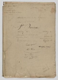 Dossier concernant l'indemnisation du duc de Lévis, instruite par la 2nde section de la Commission chargée de répartir l'indemnité attribuée aux anciens colons de Saint-Domingue