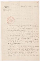 Fonds Lovenjoul : « Correspondance de Flaubert: Manuscrits du fonds Franklin Grout, Lettres adressées à Gustave Flaubert, Dumesnil-Huet »