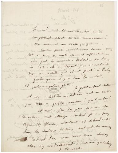 Dossier Gustave Flaubert constitué par Maxime Du Camp
