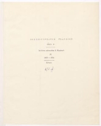 Fonds Lovenjoul : « Correspondance de Flaubert: Manuscrits du fonds Franklin Grout, Lettres adressées à Gustave Flaubert, Sand-Zola. Documents divers»