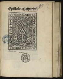 Epistole Gasparini [Pergamensis]