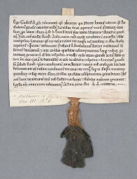 Charte de Geoffroy, évêque de Senlis contenant vente par Barthélémy gavele aux religieux de Chaalis