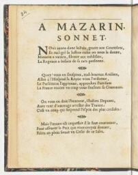 A Mazarin. Sonnet.