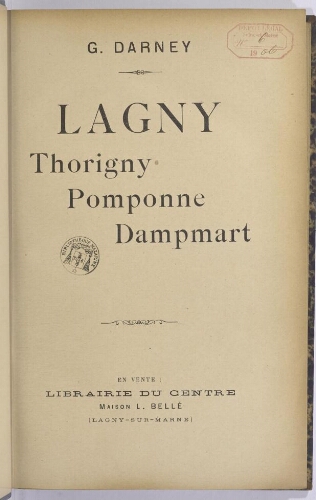 Lagny, Thorigny, Pomponne, Dampmart