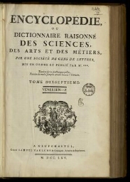 L'Encyclopédie. Volume 17. Texte : VENERIEN-Z