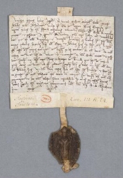 Charte d'Adam, évêque de Senlis contenant la confirmation faite par Eudes de Borest de la vente d'une pièce de terre (…) aux religieux de Chaalis