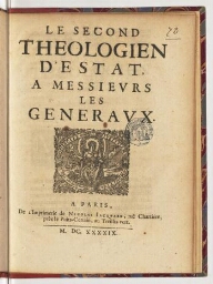 Le second theologien d’Estat, a messieurs les generaux.