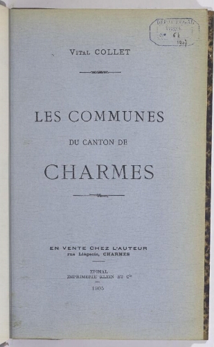 Les communes du canton de Charmes