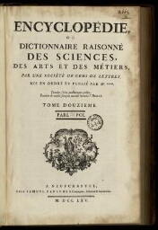 L'Encyclopédie. Volume 12. Texte : PARL-POL