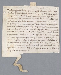 Charte de l'official de Senlis contenant la cession d'une pièce de vigne au territoire de Borest dans la mouvance du Prieur par les religieux de Chaalis au vicaire dudit Borest sa vie durant