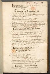 Inventaire des archives de la famille de Foudras, constitué pour Louis de Foudras, comte de Chateautier
