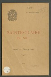Sainte-Claire de Nice : notes et documents