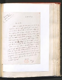 Lettre de Sainte-Beuve à Gustave Flaubert