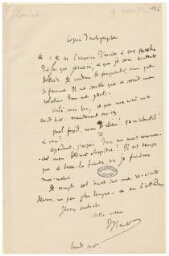 Fonds de Heredia et de Régnier : « Correspondance du poète José-Maria de Heredia, D-G »