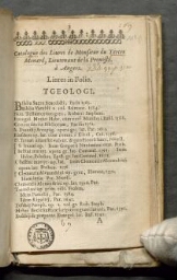 Catalogue des livres de Monsieur du Tertre Menard, lieutenant de la prevosté à Angers.