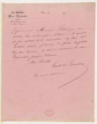« Collection du vicomte Charles de Spoelberch de Lovenjoul ; Girardin (Émile de); Girardin (Émile et Delphine de). Lettres à divers »