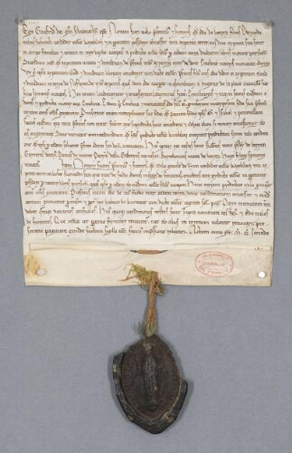 Charte de Geoffroy, évêque de Senlis, contenant une double acquisition par les religieux de Chaalis