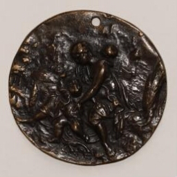 Médaille représentant une femme entourée de deux enfants